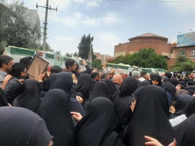 وداع باشکوه مردم با فرزندان گلستان؛ امروز شهدا بر دوش غیرت شهر رفتند