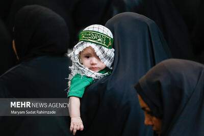 مراسم «شیرخوارگان حسینی» در حرم شاهچراغ (ع)