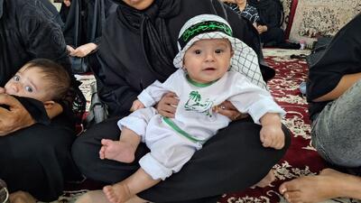 مراسم شیرخوارگان حسینی در مصلی شهر ایلام