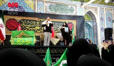 فرزند یک ماهه شهید دریکوند در همایش شیرخوارگان حسینی