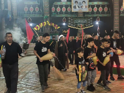طنین شعارایران حسین در آیین جاروکشی حسینیه ارشاد علیاءنطنز