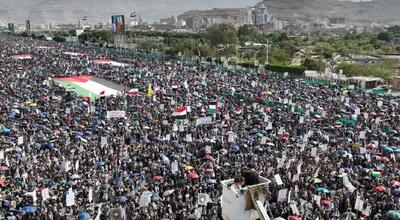 راهپیمایی میلیونی یمنی‌ها با عنوان «تبریک به ایران»