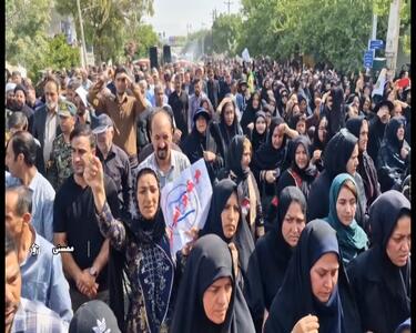 پیکر شهید حمله رژیم صهیونیستی در ممسنی تشییع شد