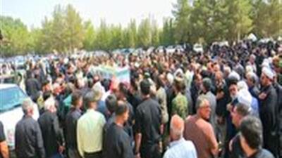 مراسم تشییع شهید مدافع وطن صالح بناء هنزایی در یزد