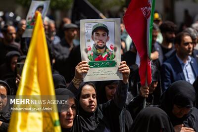 تشییع پیکر شهید مدافع وطن «امیرحسین باجلان» در قزوین