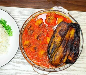 چطور خورشت گوجه بادمجان مازندرانی درست کنیم؟ گوجه بادمجون اصیل مازندرانی