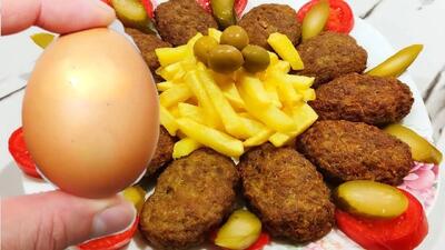 طرز تهیه کتلت اصفهانی با ۱ تخم مرغ