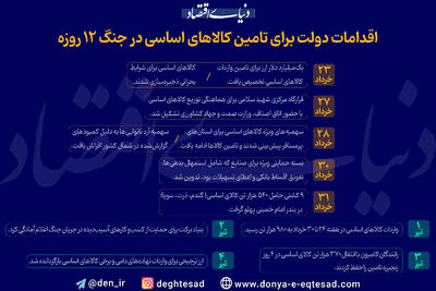 اقدامات دولت برای تامین کالاهای اساسی در جنگ 12 روزه