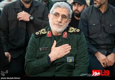 حضور پر رنگ سردار قاآنی در مراسم تشیع پیکر شهدا
