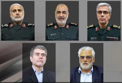 اولین تصاویر از تابوت فرماندهان و دانشمندان شهید جنگ تحمیلی اسرائیل علیه ایران