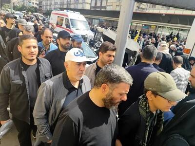 حضور ظریف در تشییع پیکر شهدای اقتدار در تهران