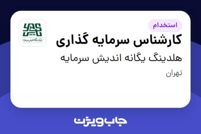 استخدام کارشناس سرمایه گذاری در هلدینگ یگانه اندیش سرمایه