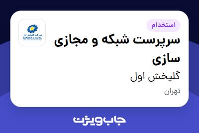 استخدام سرپرست شبکه و مجازی سازی در گلپخش اول