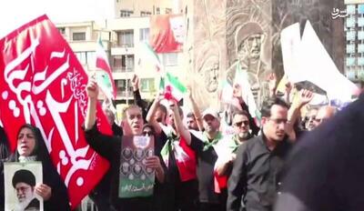 فیلم/ طنین انداز شدن نوای لبیک یا حسین در تشعیع شهدای اقتدار