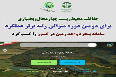 چهارمحال و بختیاری رتبه برتر عملکرد سامانه پنجره واحد مدیریت زمین