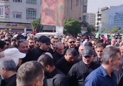 حضور پزشکیان در مراسم تشییع پیکر شهدای اقتدار - پارس فوتبال