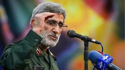 سردار اسماعیل قاآنی در مراسم تشییع شهدای حملات حاضر شد + عکس و ویدئو