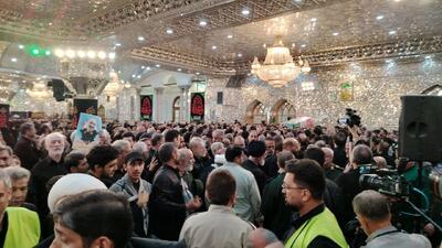 پیکر شهید سلامی وارد آستان حضرت عبدالعظیم(ع) شد