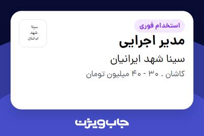 استخدام مدیر اجرایی در سینا شهد ایرانیان