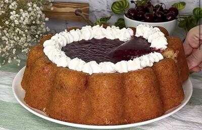 طرز کیک آلبالو طعمی بی‌نظیر با آلبالوی تازه! - سبک ایده آل