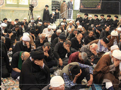 تصاویری از عزاداری محرم در حسینیه مرحوم آیت الله العظمی صافی گلپایگانی | شفقنا