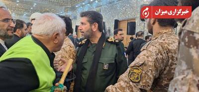 سردار حسن حسن‌زاده در مراسم تدفین سردار سلامی
