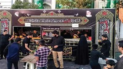 دهستان ده محمد با برپایی ایستگاه صلواتی رنگ و بوی عزا گرفت + فیلم