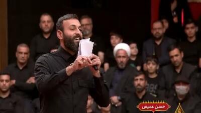 مداحی جوان لبنانی در برنامه حسینیه معلی در وصف سید حسن نصرالله + فیلم