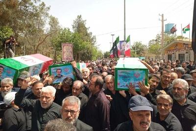 حضور سینماگران در مراسم خاکسپاری سرداران شهید حاجی‌زاده و ربانی