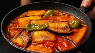 دیگه بادمجان را ساده سرخ نکن / طرز تهیه گوجه بادمجان خوشمزه