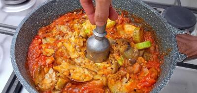 کدو و بادمجون رو اینطوری درست کن / همه انگشتاتم میخوری یک غذای ساده