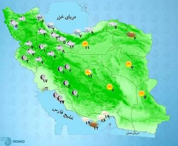 پیش‌بینی وضعیت جوی کشور؛ آغاز رگبار و کاهش دما در ۹ استان