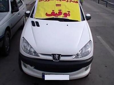 توقیف پژو ۲۰۶ با راننده ۱۳ ساله در نایین