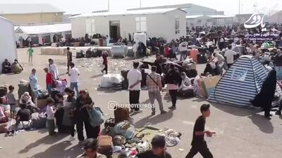 تصاویر ازدحام اتباع افغانی جهت خروج از کشور در مرز