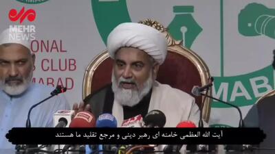 نماینده مجلس سنای پاکستان: آیت‌ الله خامنه‌ای رهبر سیاسی و مرجع تقلید ماست