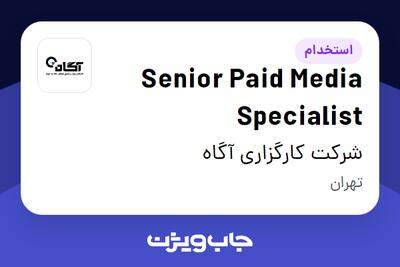 استخدام Senior Paid Media Specialist در شرکت کارگزاری آگاه