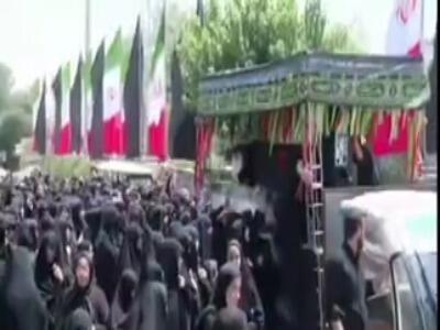 وداع با ۷ عضو خانواده دانشمند هسته‌ای شهید ارمکی در بهشت زهرا(س)