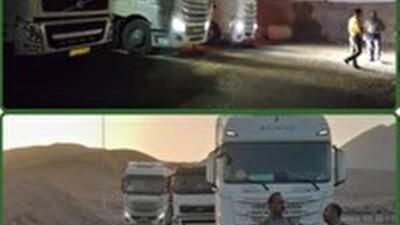 توقیف تریلی حامل زباله در سمنان