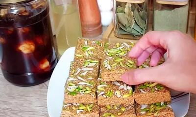 دیگه قند و شیرینی نخور سوهان کنجدی خوشمزه بدون شکر و روغن آماده کن!