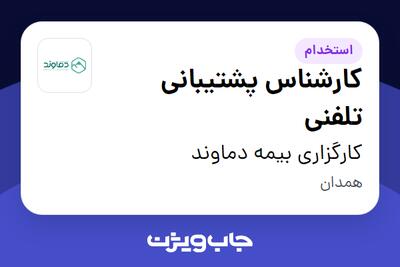 استخدام کارشناس پشتیبانی تلفنی - خانم در کارگزاری بیمه دماوند