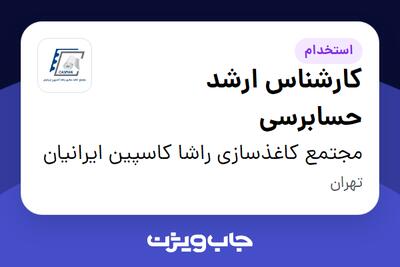 استخدام کارشناس ارشد حسابرسی - آقا در مجتمع کاغذسازی راشا کاسپین ایرانیان