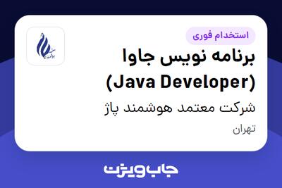 استخدام برنامه نویس جاوا (Java Developer) در شرکت معتمد هوشمند پاژ