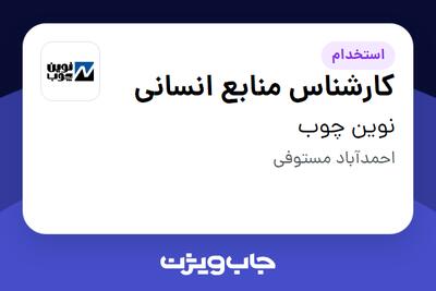 استخدام کارشناس منابع انسانی در نوین چوب