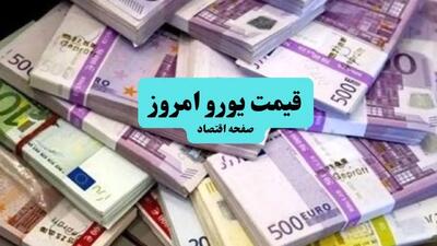 قیمت یورو امروز سه شنبه ۱۰ تیر ماه ۱۴۰۴ / یورو ۳۵۰۰ تومان گران  شد