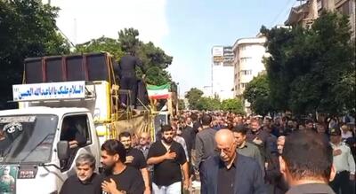 تشییع پیکر سرباز شهید ابوالفضل رضایی در بابل (فیلم)