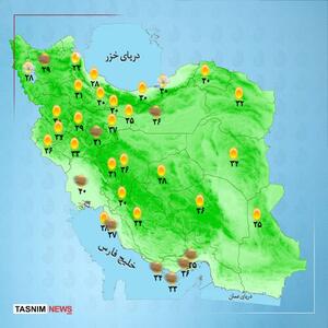 جو آرام در اکثر مناطق کشور / گردوخاک و آلودگی شدید هوا در ۱۷ استان