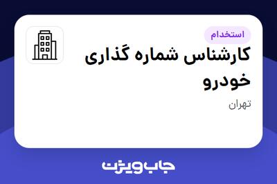 استخدام کارشناس شماره گذاری خودرو - آقا در سازمانی فعال در حوزه خودرو و صنایع وابسته