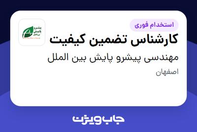استخدام کارشناس تضمین کیفیت در مهندسی پیشرو پایش بین الملل