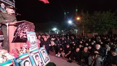 پیکر پاک شهید والا مقام پاسدار سرهنگ حاج حسن قنبری در خانه ابدی آرام گرفت + عکس