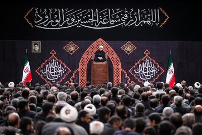 در مراسم عزاداری بیت رهبری چه کسانی بودند؟